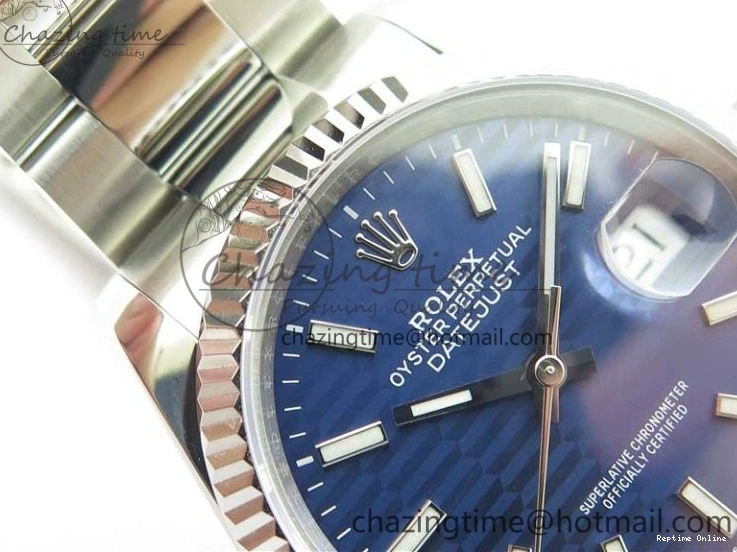 0125 Stylish DateJust 36 SS 126200 BP Maker 1:1 Best Edition Fluted Bezel Blue Dial on Oyster Bracelet 2538